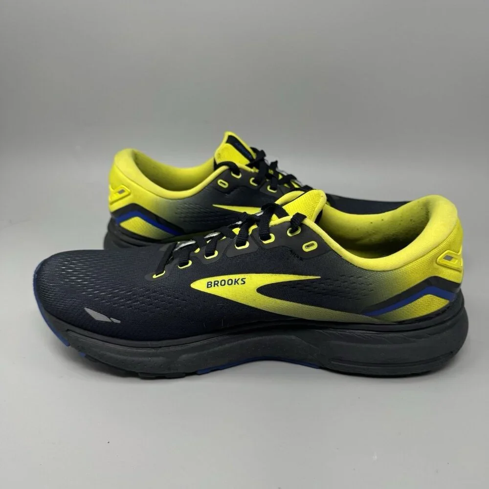 Brooks Ghost 15 Men's Size 10 D (Medium) Running Shoes Black Yellow